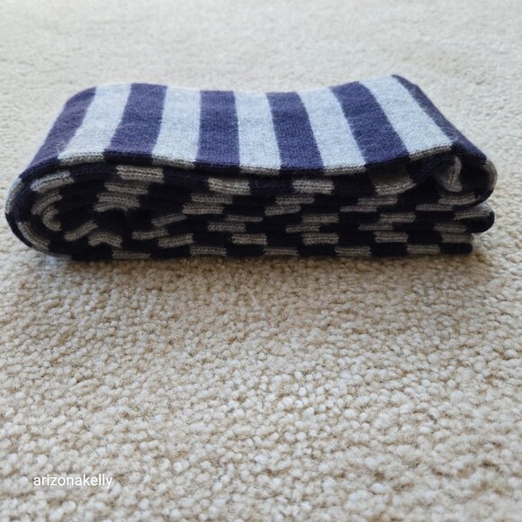 NWT J. Crew Wool/Cashmere Striped Skinny Scarf - Picture 9 of 11